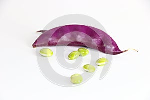 Hyacinth bean Close up in garden