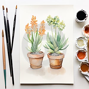 Hyacinth Watercolor Illustration With Rustic Southwest Vibe