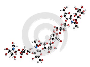 Hyaluronan (hyaluronic acid, hyaluronate) glycosaminoglycan molecule, short fragment. Part of extracellular matrix. Used as tumor