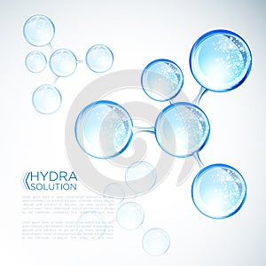 Hyaluronic acid or abstract molecules design photo