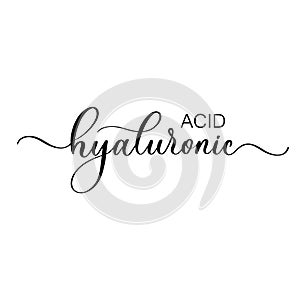 Hyaluronic Acid Moisturizing Serum ads. Vector Illustration with Serum container