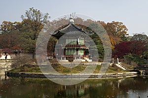 Hyangwonjeong at Gyeongbokgung Palace Seoul Korea