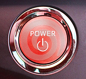 Hybrid car engine start button, automobile industry