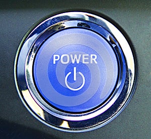 Hybrid car engine start button, automobile industry