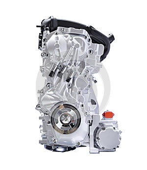 Hybrid car Hybrid engine isolated on white background with clipping path