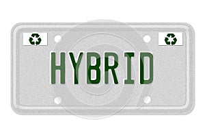 Hybrid Car License Plate