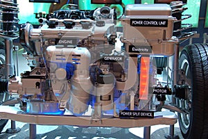 Hybrid gas electric engine