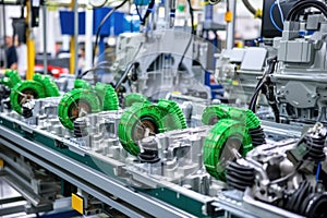 hybrid powertrain components in production