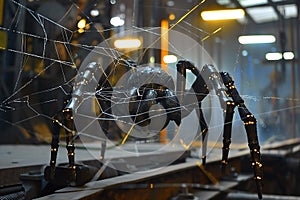 Hybrid Spiderbot Weaving a Complex Web with Precision and Advanced Robotics