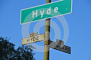 hyde and lombard street in san francisco