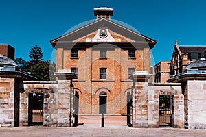 Hyde Park Barracks Museum in Sydney, Australia captured on a sunny day