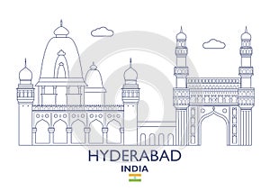 Hyderabad City Skyline, India