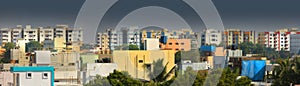 Hyderabad cityscape with sky background