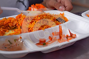 Hyderabadi Biryani . Chicken briyani is famous all over india.