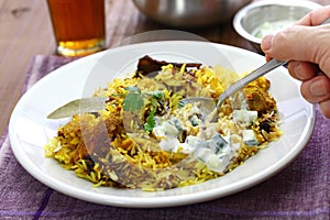 Hyderabadi chicken biryani