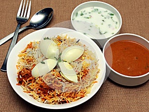 Hyderabadi cuisine special chicken biryani boneless