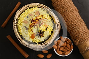 Hyderabadi Pulao, Pulav or vegetable Biryani Indian food