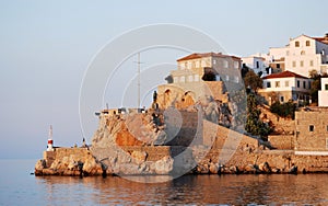 Hydra Island, Greece at dusk
