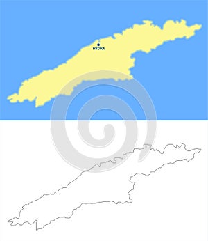 Hydra island map - cdr format