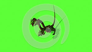 Hydra Mystical Water Snake On Green Screen Background
