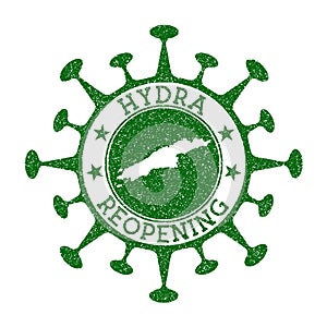 Hydra Reopening Stamp.