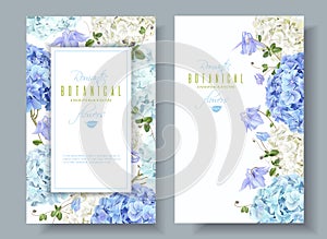 Hydrangea banners blue