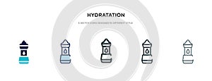 Hydratation icon in different style vector illustration. two colored and black hydratation vector icons designed in filled,