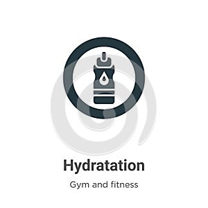 Hydratation vector icon on white background. Flat vector hydratation icon symbol sign from modern gym and fitness collection for