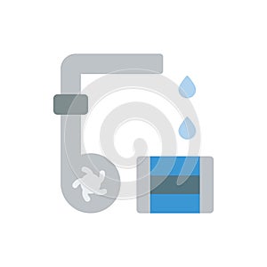 Hydratation, water icon. Simple color vector elements of aqua icons for ui and ux, website or mobile application photo