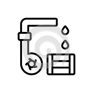 Hydratation, water icon. Simple line, outline vector elements of aqua icons for ui and ux, website or mobile application photo