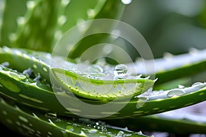 Hydrating Aloe vera care. Generate Ai