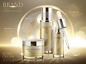 Hydrating cosmetic product ads