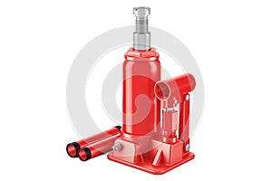 Hydraulic Bottle Jack, 3D rendering