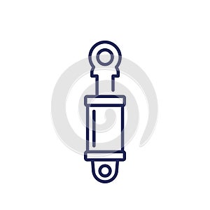 Hydraulic cylinder or an actuator line icon