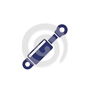 Hydraulic cylinder icon on white