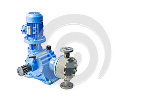 hydraulic diaphragm dosing pump assembly with electric motor and worm gear for chemical feeding or suspend liquid or etc. in