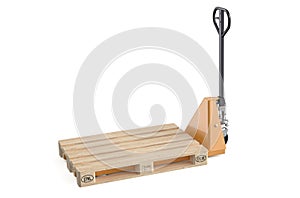 Hydraulic hand pallet truck with pallet