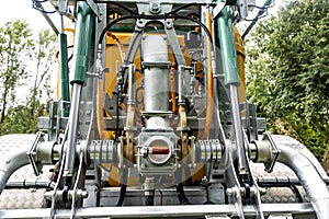 Hydraulic linkage on a tractor photo