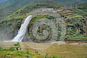 Hydraulic power station in Nujiang river, Yunnan, China.
