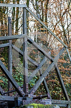 Hydraulic wheel of the old Huelgoat silver-lead mine