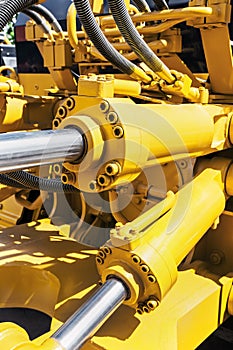 Hydraulics tractor yellow