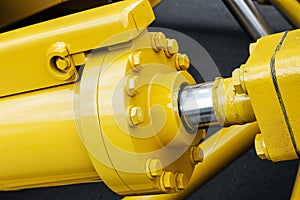 Hydraulics tractor yellow