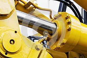 Hydraulics tractor yellow