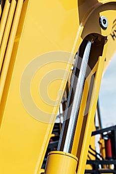 Hydraulics tractor yellow