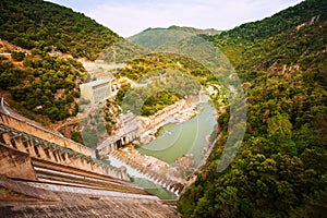 Hydro-electric power station on Ter river