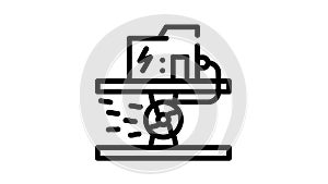 hydro generator black icon animation