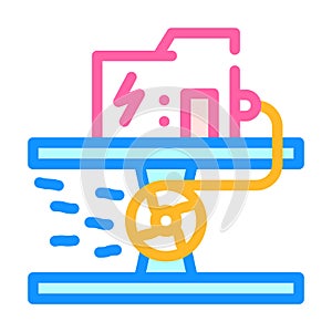 hydro generator color icon vector illustration color
