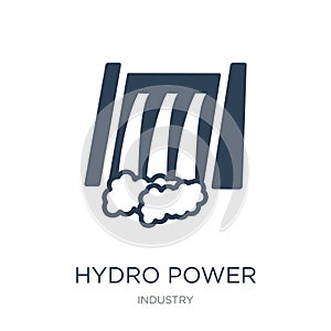 hydro power generation icon in trendy design style. hydro power generation icon isolated on white background. hydro power