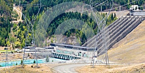 Hydro power generator transmission line pylons