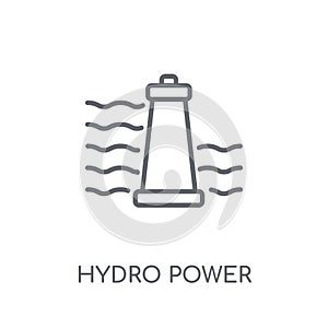 Hydro power linear icon. Modern outline Hydro power logo concept